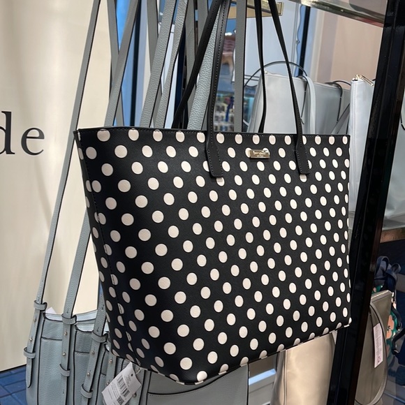 KATE SPADE SHORE STREET PICTURE DOT MARGARETA ZIP TOTE BLUE MULTI K6844 NWT $299 - Picture 14 of 16